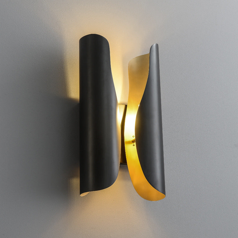 Metal Curved Wall Lighting Modern Style 2 Lights Wall Lighting Fixtures