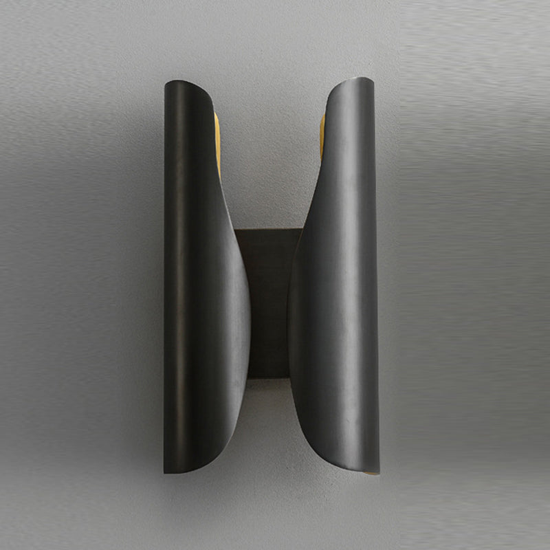 Metal Curved Wall Lighting Modern Style 2 Lights Wall Lighting Fixtures