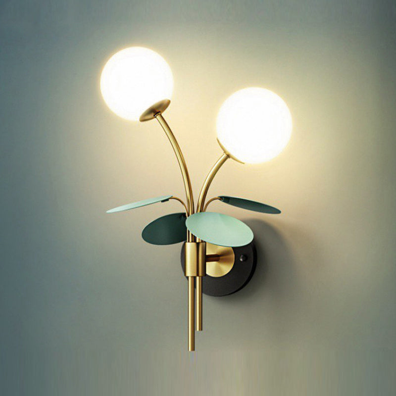 Glass Ball Wall Lighting Modern Style Multi Lights Wall Lighting Fixtures