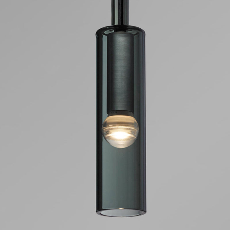 Half Cylinder Shade Crystal Wall Sconce Modern Style 1 Light Wall Mounted Light in Black