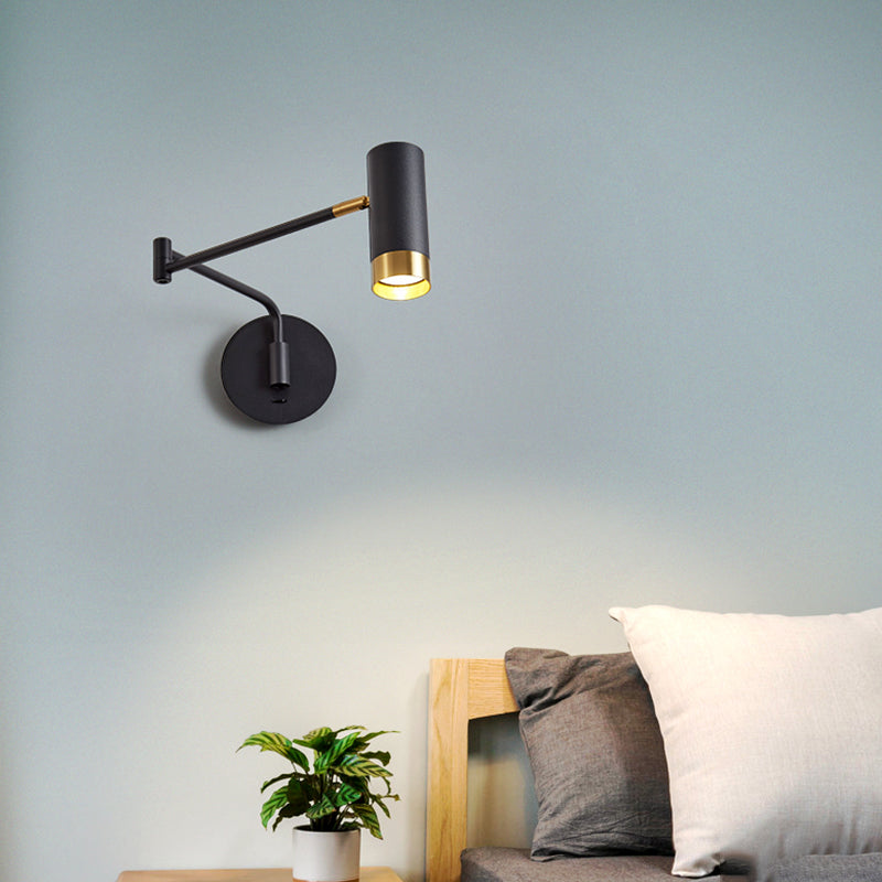 Nordic Style Metal Wall Light Swing Arm Wall Sconce for Bedroom