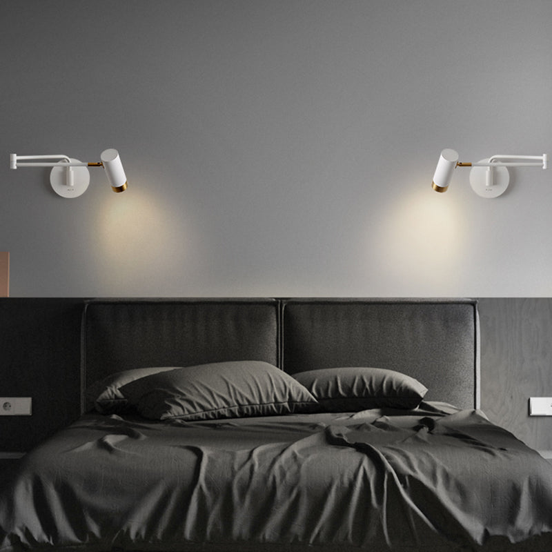 Nordic Style Metal Wall Light Swing Arm Wall Sconce for Bedroom