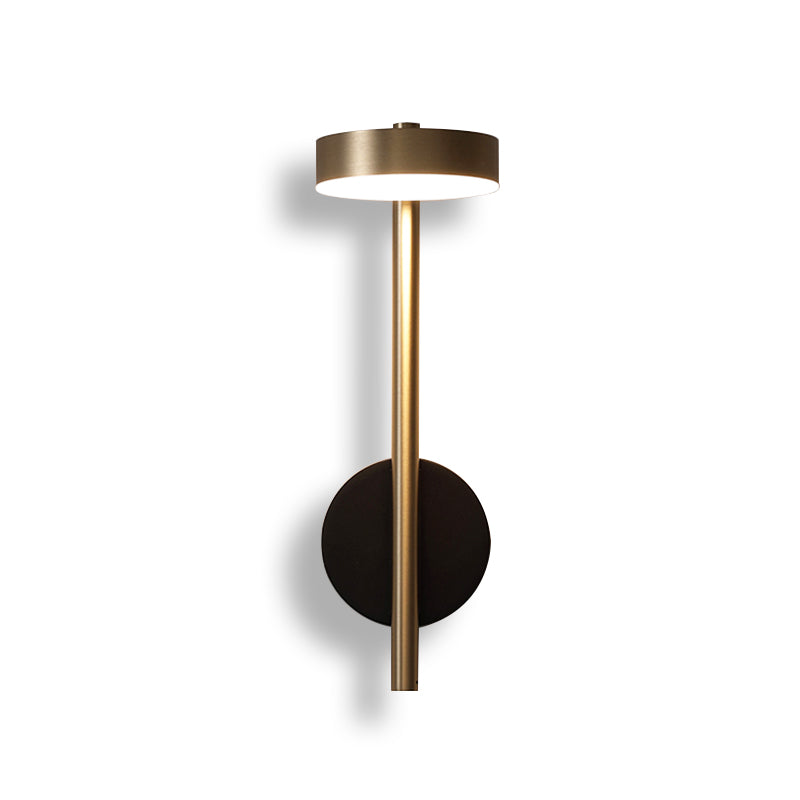 Nordic Metal Wall Light Gold Rotatable 15.5" High LED Wall Sconce for Living Room