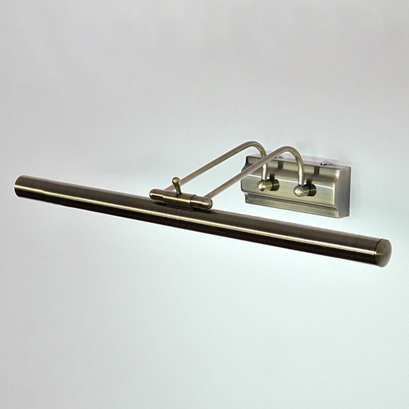 Linear Shade Metal Wall Sconce Modern 1 Light Mirror Wall Mounted Lighting