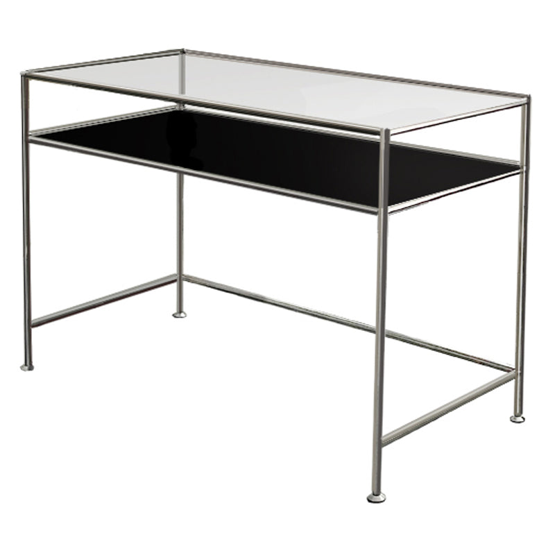 Contemporary Style Rectangular Writing Desk Glass Desk for Office