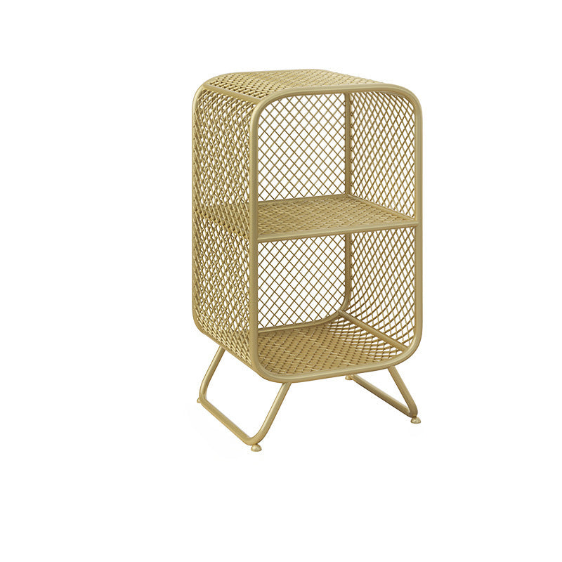 Light Luxury Metal Bookcase Shelf Closed Back Bookcase for Study Room
