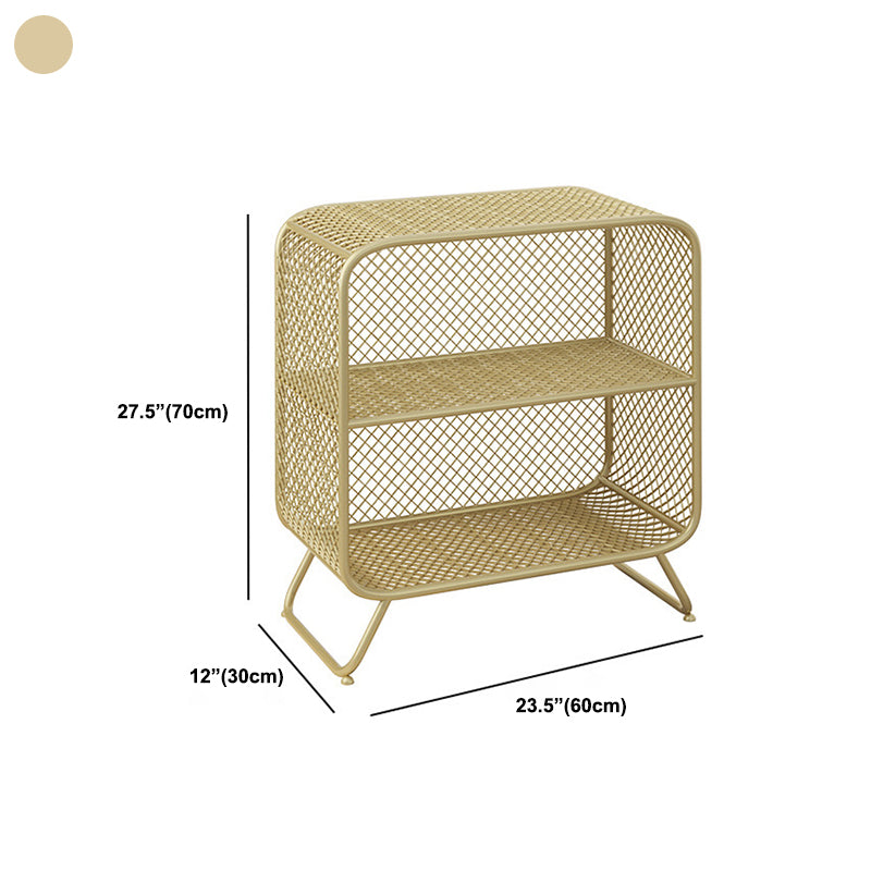 Light Luxury Metal Bookcase Shelf Closed Back Bookcase for Study Room