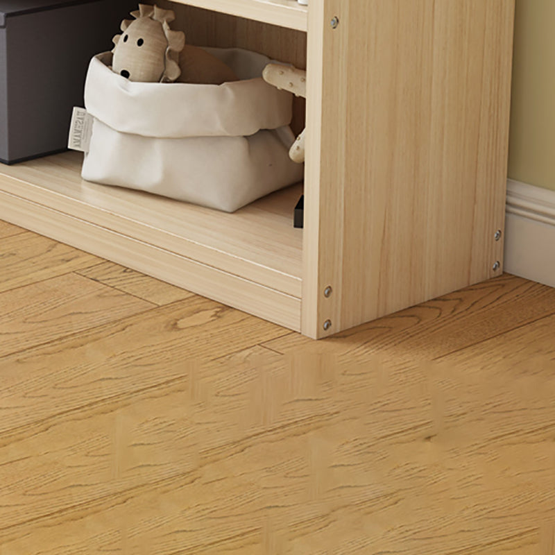 Modern Floor Shelf Bookcase Closed Back Wood Book Shelf for Home