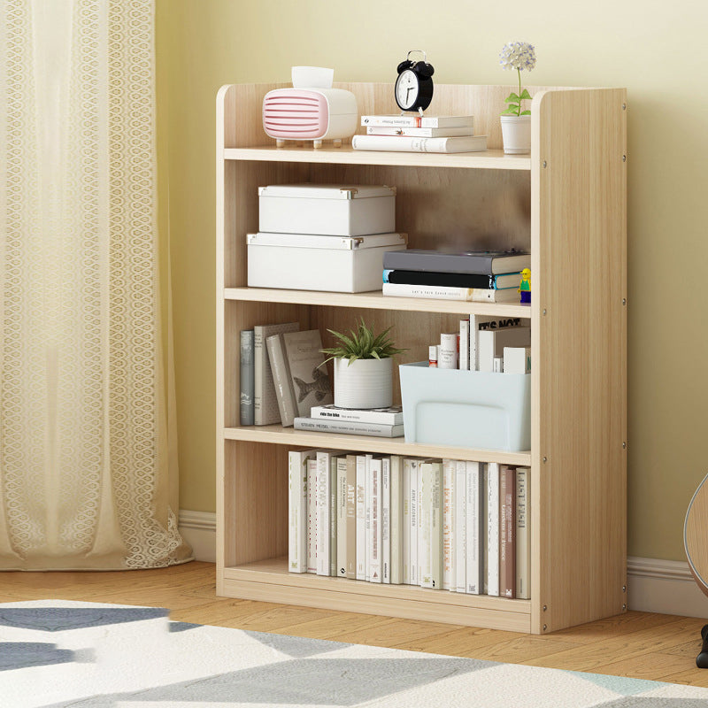 Modern Floor Shelf Bookcase Closed Back Wood Book Shelf for Home