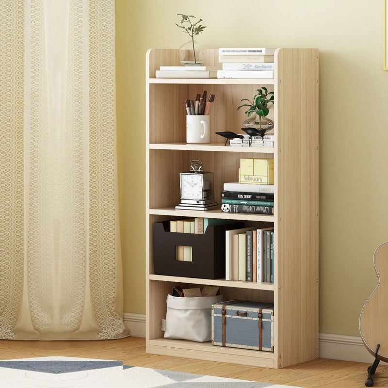 Modern Floor Shelf Bookcase Closed Back Wood Book Shelf for Home