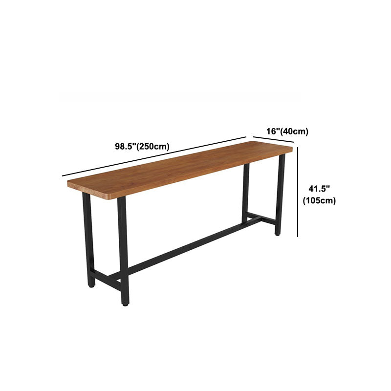 Modern 1/9 Pieces Bar Table Set Rectangle Pine Wood Counter Table for Milk Tea Shop