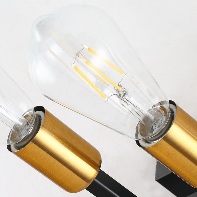 Industrial Linear Semi Mount Lighting Metal Ceiling Mount Light Fixture