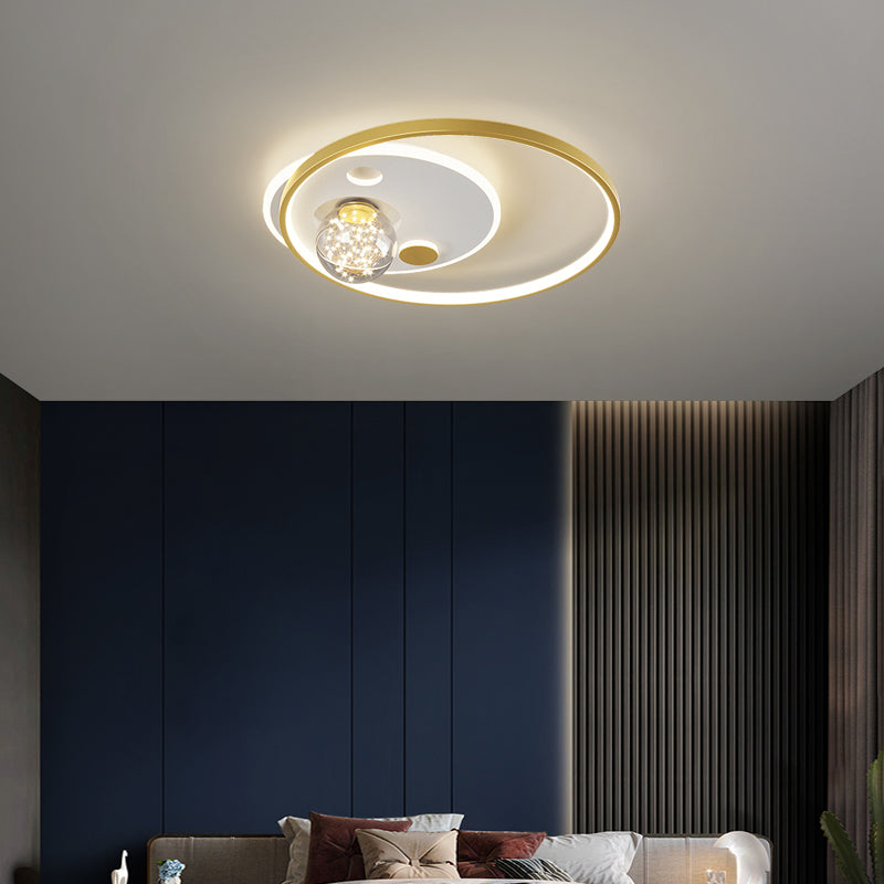 Ring Simplicity Lighting Fixture Gypsophila LED Flush Mounted Ceiling Lights