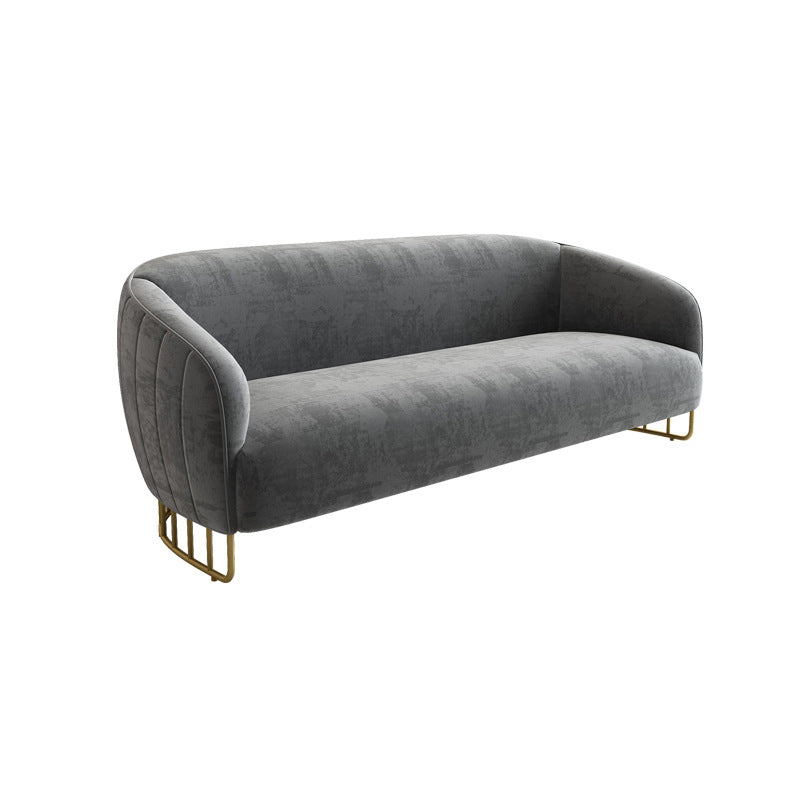 Velvet 29.52" Wide Sofa for Living Room Tuxedo Arm Sofa with Metal Frame