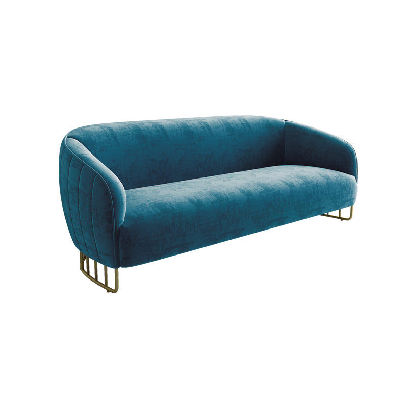 Velvet 29.52" Wide Sofa for Living Room Tuxedo Arm Sofa with Metal Frame