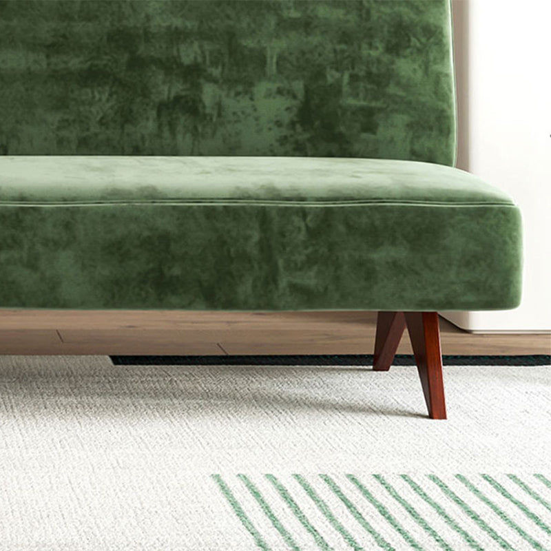Velvet 29.52" Wide Pine  Sofa for  Living Room Green Armless Sofa