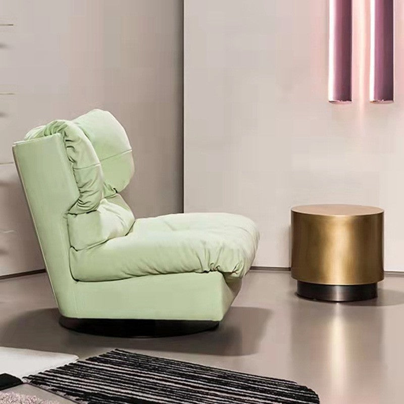 Nordic Armless Fabric Cushion Back Living Room Lounge Accent Chair