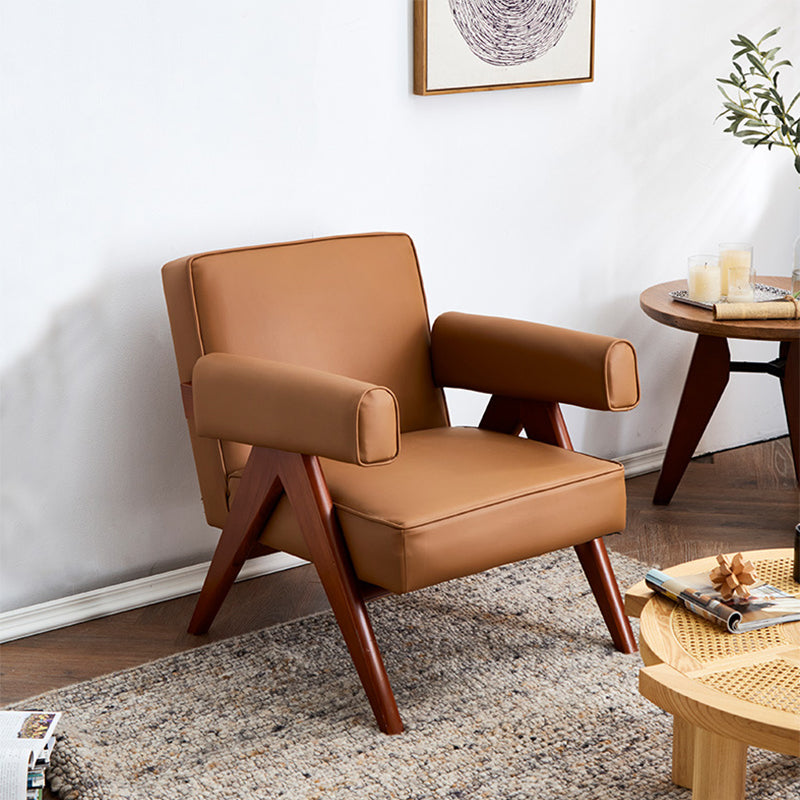 Nordic Arms Included Basic Four Leg Round Arms Tight Back Accent Room Chair