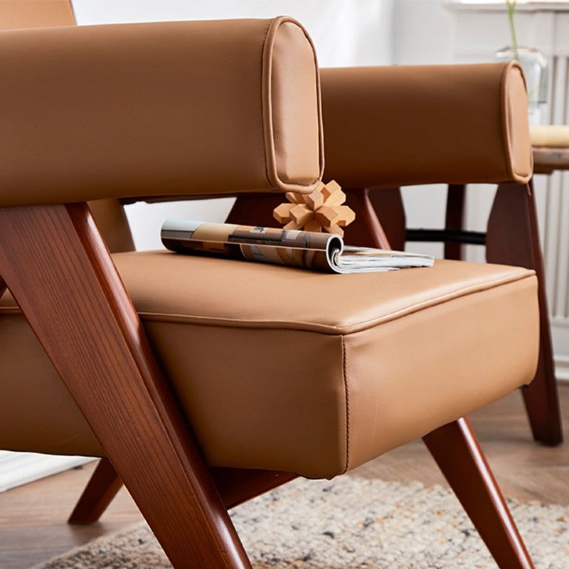 Nordic Arms Included Basic Four Leg Round Arms Tight Back Accent Room Chair