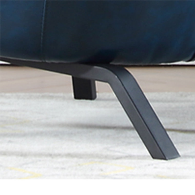 Contemporary Bonded Leather Arms Included with Black Legs Wingback Chair