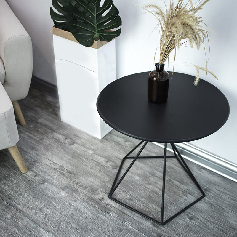 Mid-Century Modern Iron Coffee Table Cross Legs Cocktail Table for Home