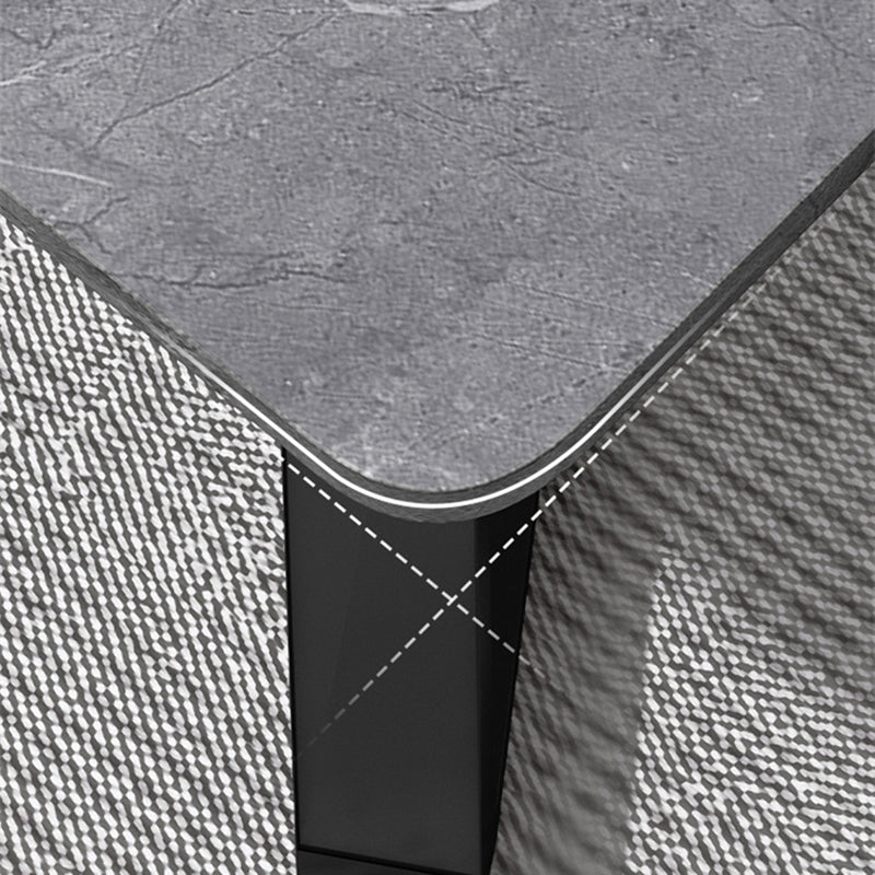 Glam Cross Legs Coffee Table Slate Rectangular Cocktail Table for Home