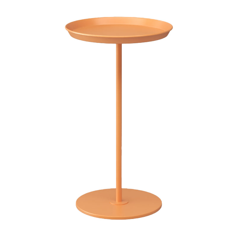 Minimalist Round Corner Table Tray Top Pedestal Sofa Side Table