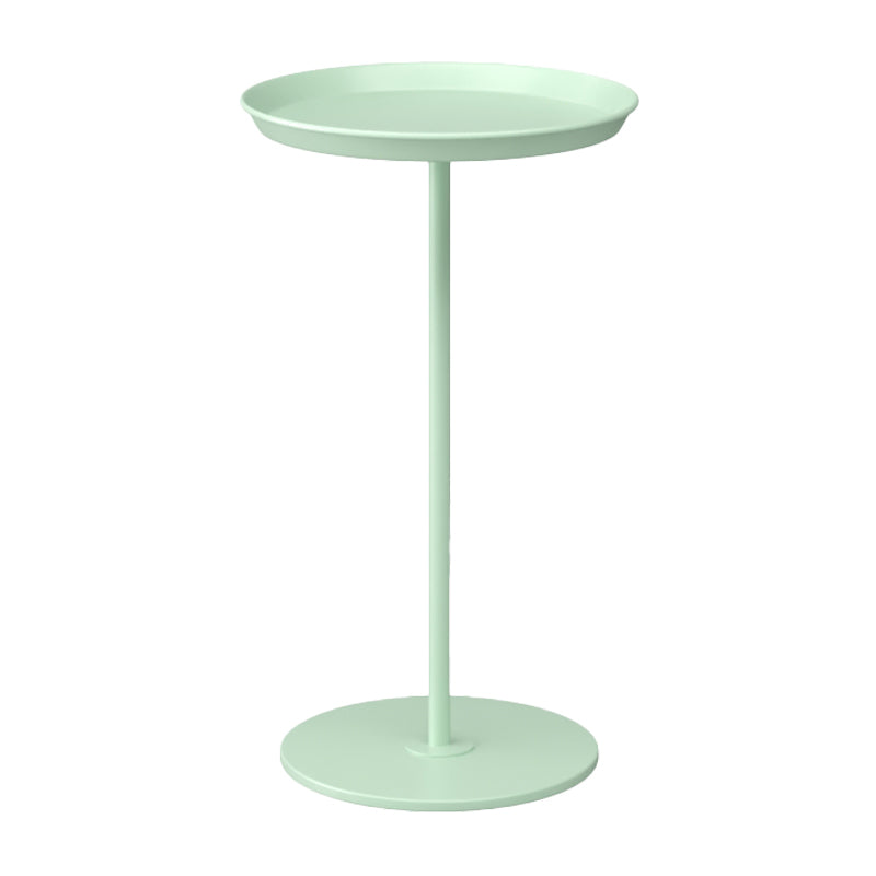 Minimalist Round Corner Table Tray Top Pedestal Sofa Side Table