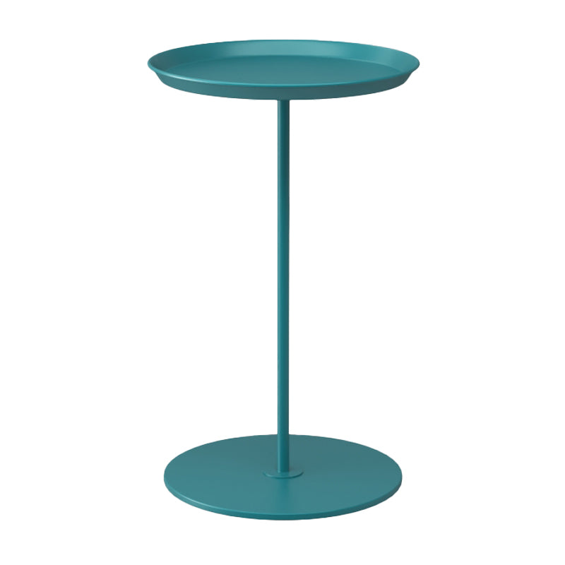 Minimalist Round Corner Table Tray Top Pedestal Sofa Side Table