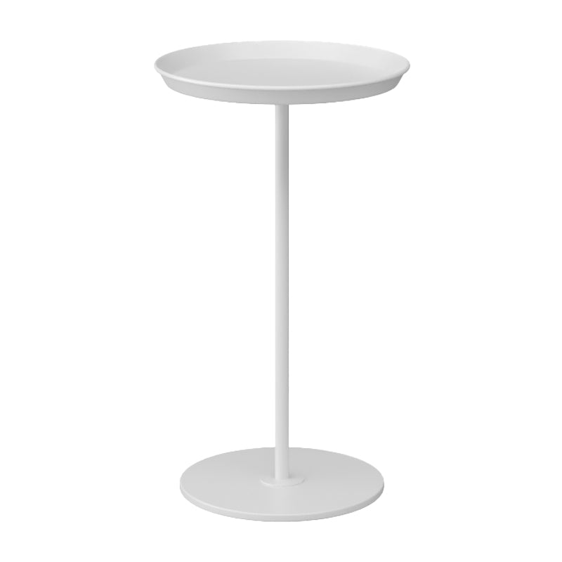 Minimalist Round Corner Table Tray Top Pedestal Sofa Side Table