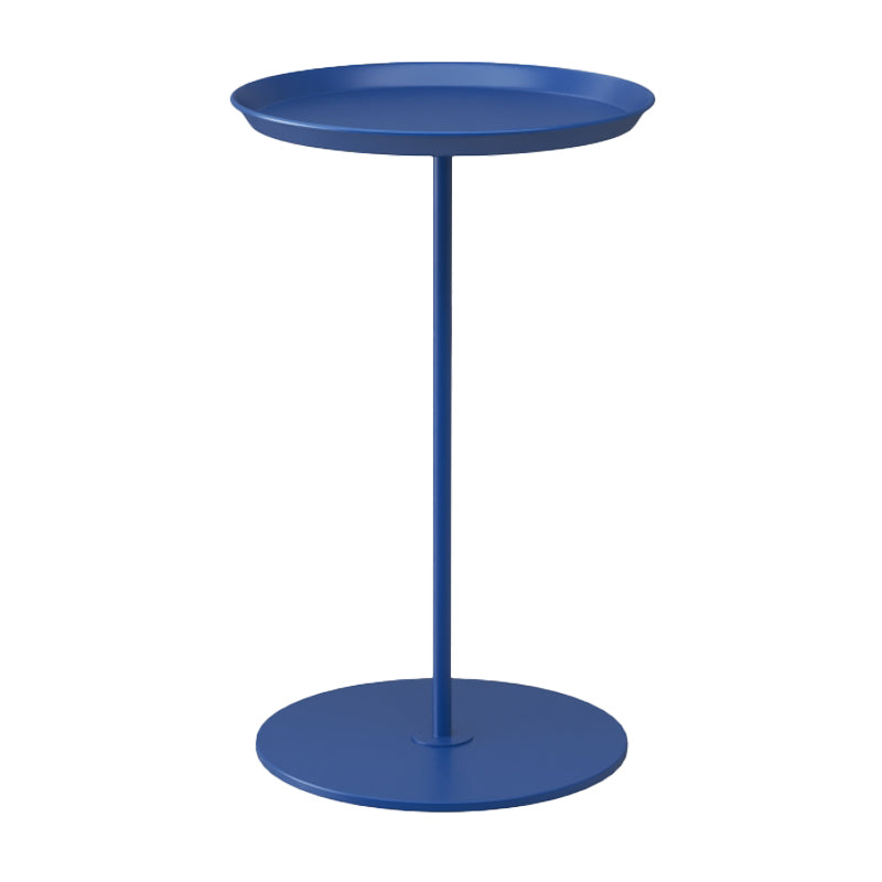 Minimalist Round Corner Table Tray Top Pedestal Sofa Side Table