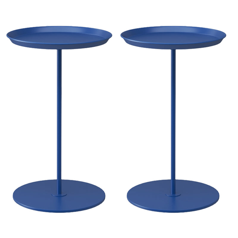 Minimalist Round Corner Table Tray Top Pedestal Sofa Side Table