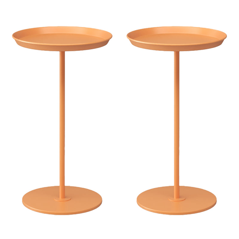 Minimalist Round Corner Table Tray Top Pedestal Sofa Side Table