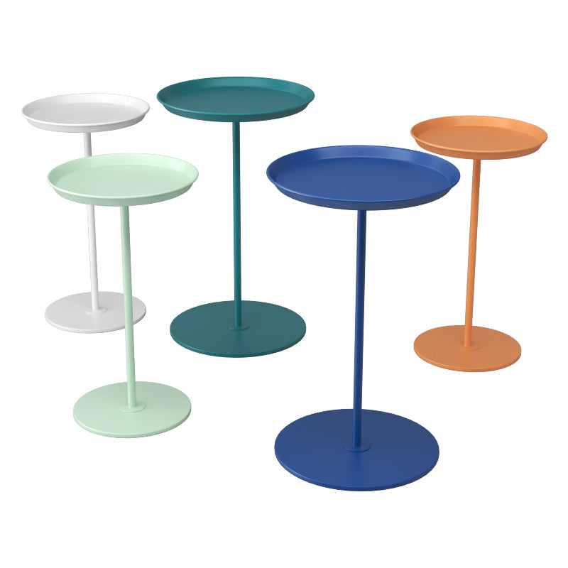 Minimalist Round Corner Table Tray Top Pedestal Sofa Side Table