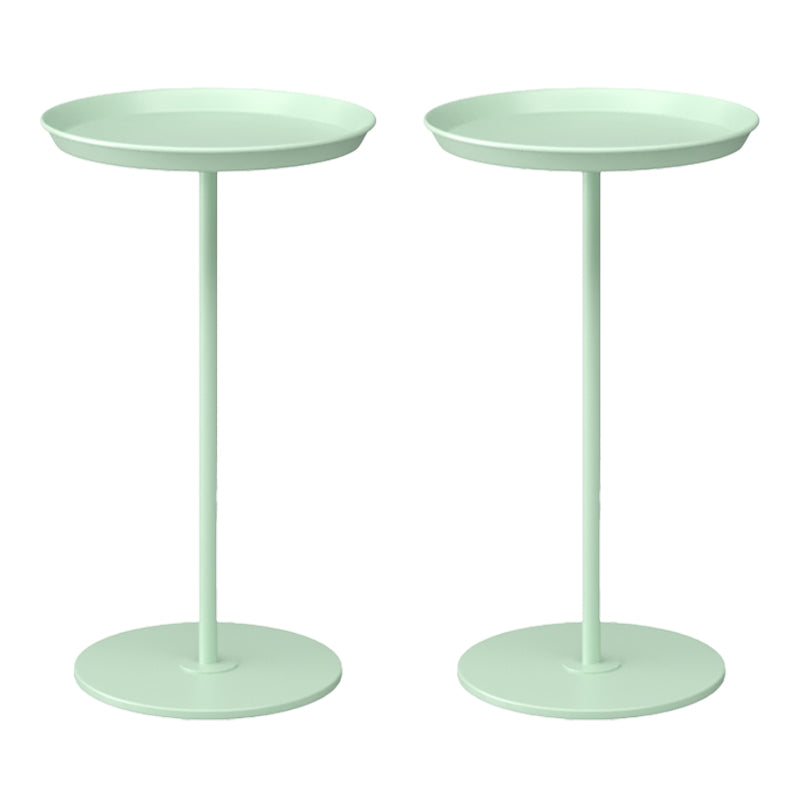 Minimalist Round Corner Table Tray Top Pedestal Sofa Side Table
