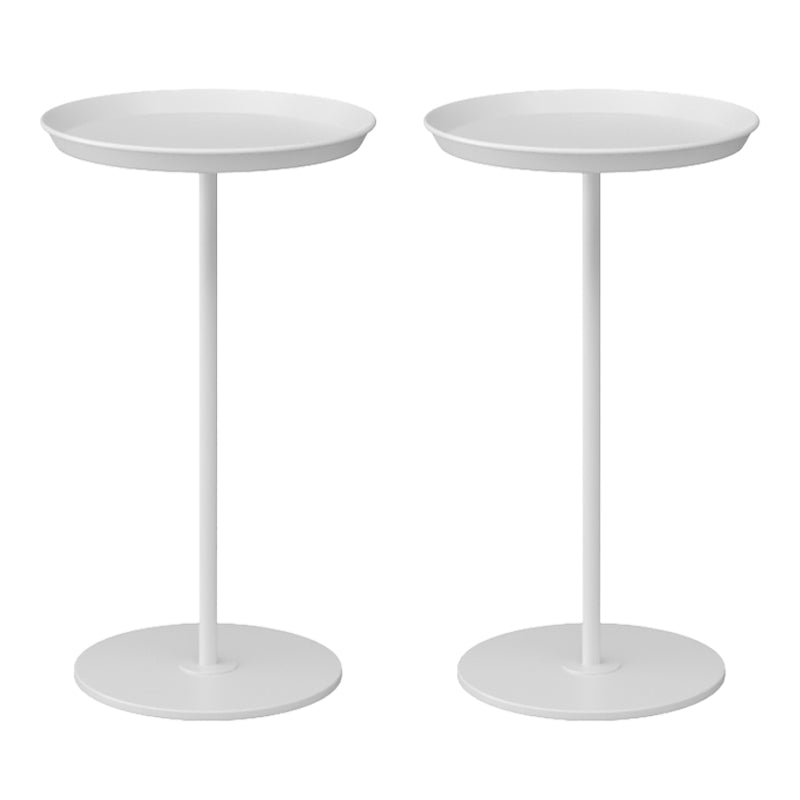 Minimalist Round Corner Table Tray Top Pedestal Sofa Side Table