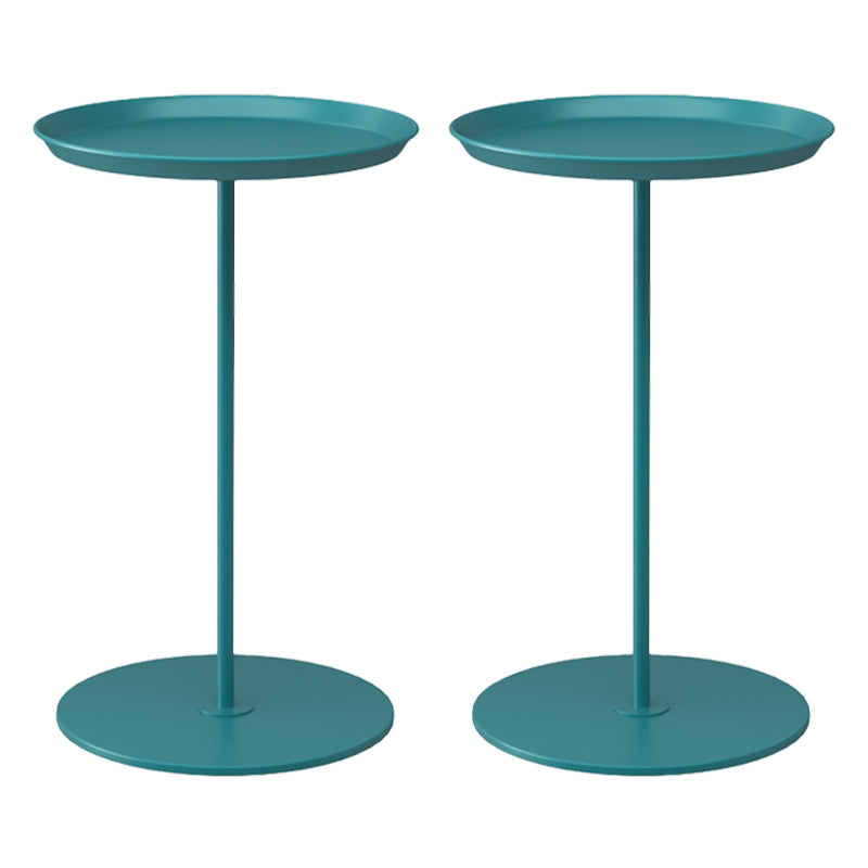 Minimalist Round Corner Table Tray Top Pedestal Sofa Side Table
