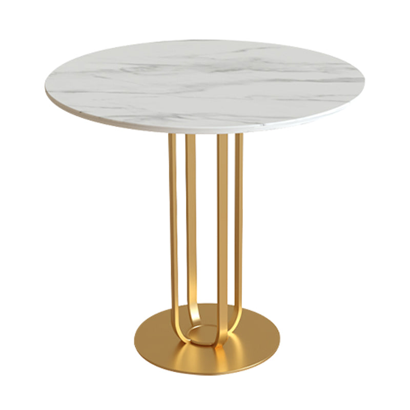 Minimalist Round Corner Table Modern Slate Pedestal Sofa Side Table