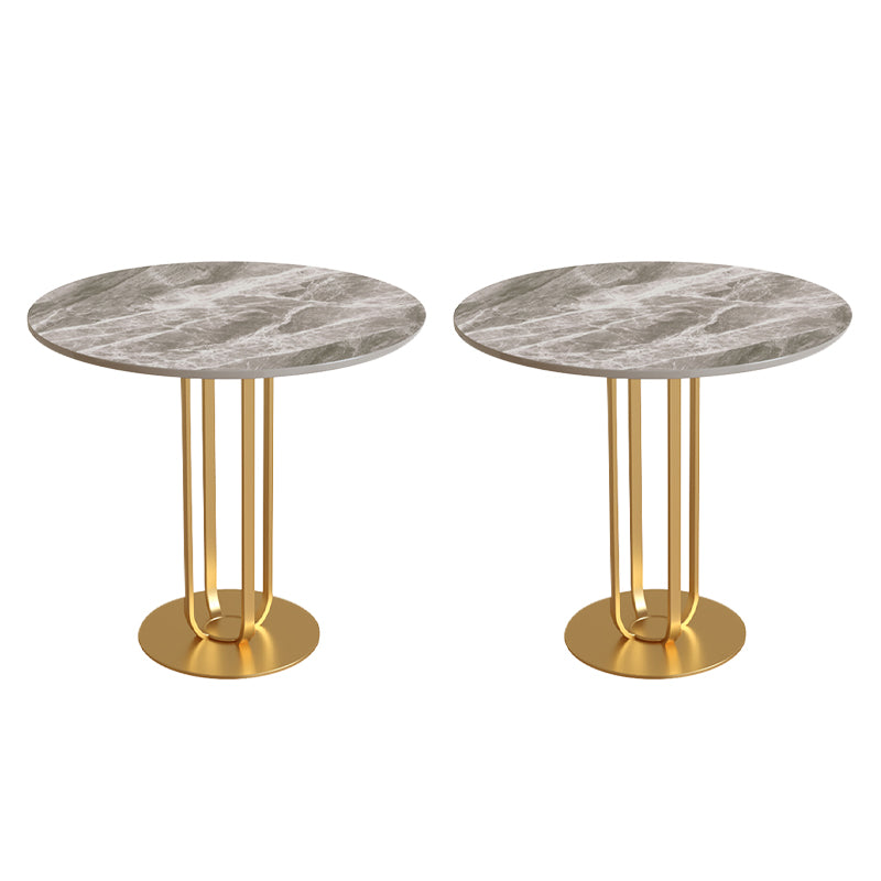 Minimalist Round Corner Table Modern Slate Pedestal Sofa Side Table