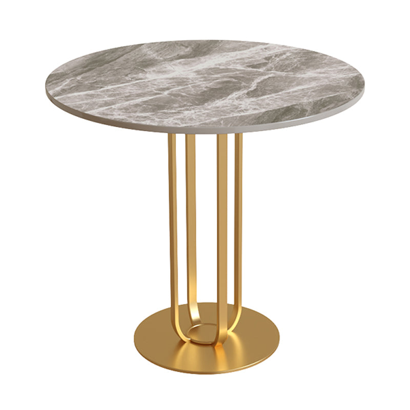 Minimalist Round Corner Table Modern Slate Pedestal Sofa Side Table