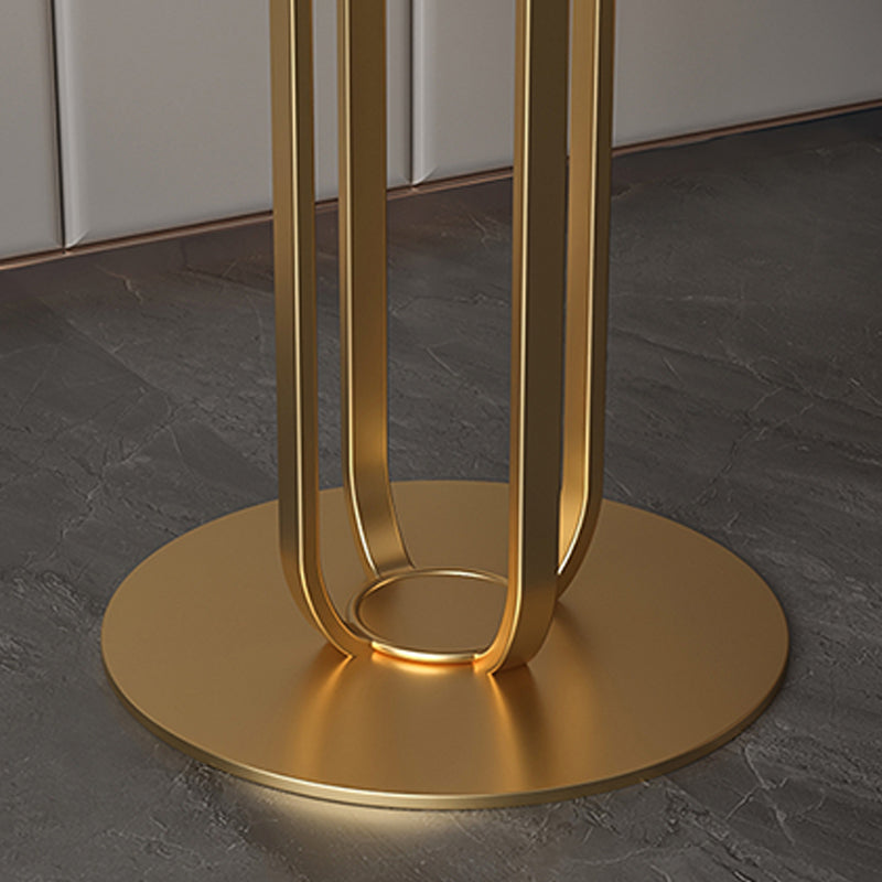 Minimalist Round Corner Table Modern Slate Pedestal Sofa Side Table