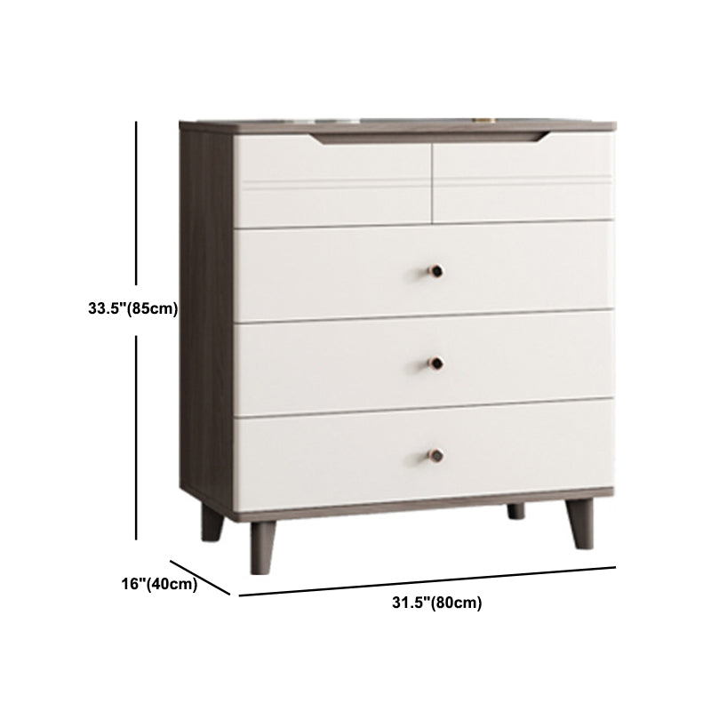 Rectangle Wooden Chest, Contemporary Accent Chest with Drawers