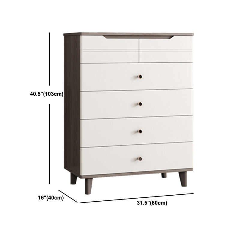 Rectangle Wooden Chest, Contemporary Accent Chest with Drawers