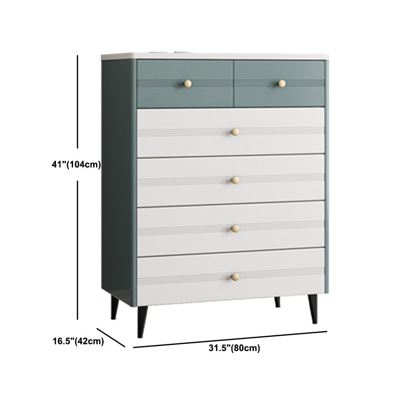 Rectangle Wooden Chest, Contemporary Accent Chest with Drawers