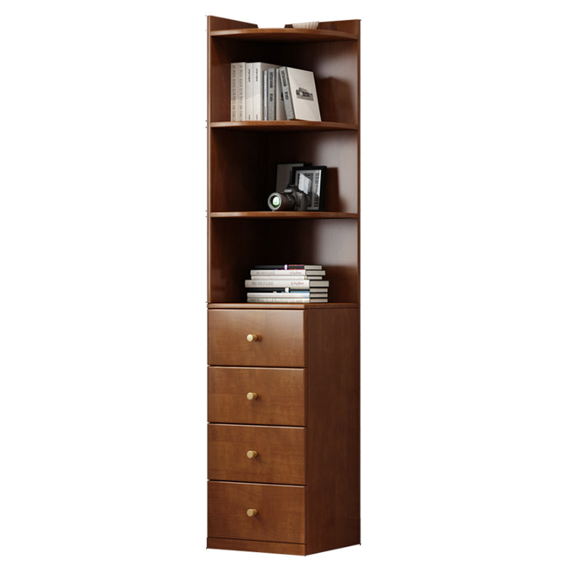 Contemporary 73.23"Tall Corner Chest, 4- Drawer Wood Accent Chest