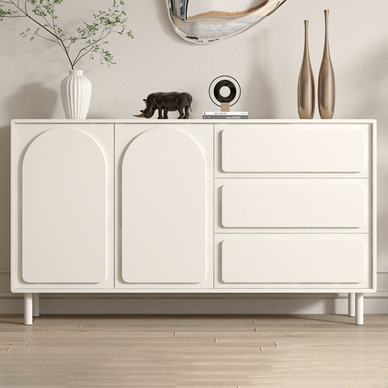 37.4"Tall White Wooden Cabinet , 3- Drawer Rectangle Accent Cabinet