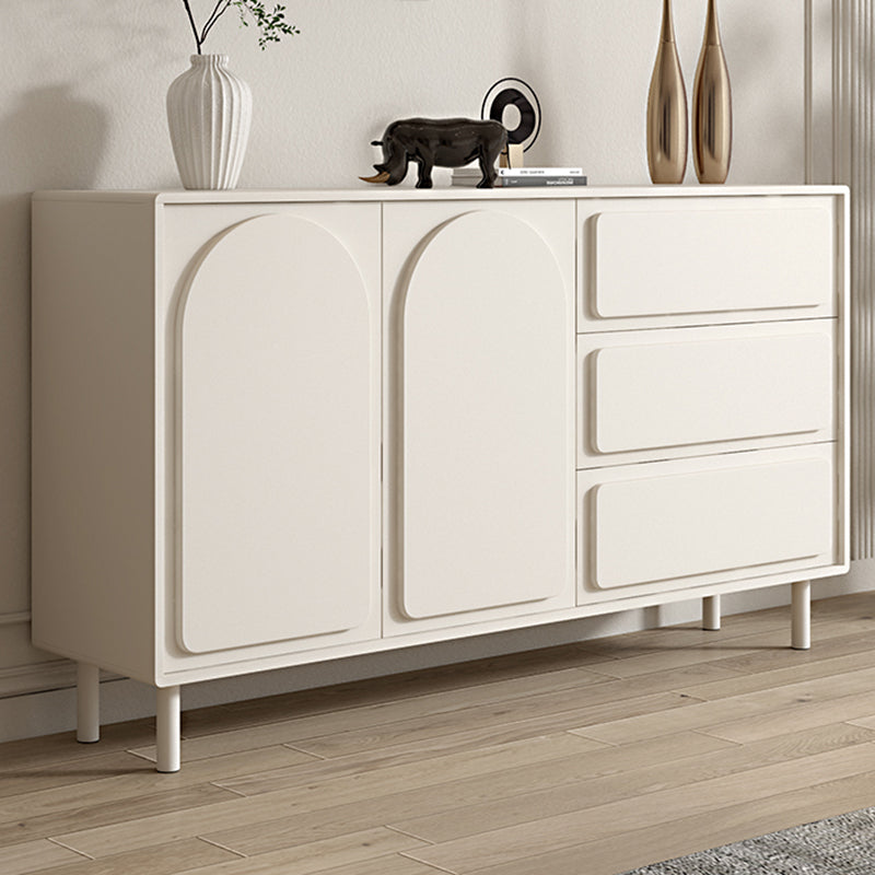 37.4"Tall White Wooden Cabinet , 3- Drawer Rectangle Accent Cabinet