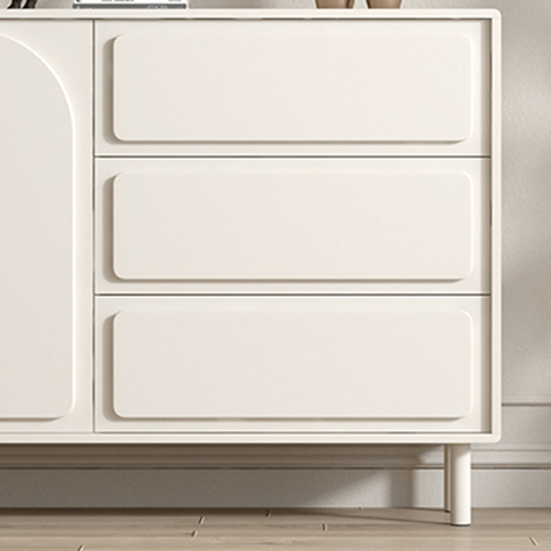37.4"Tall White Wooden Cabinet , 3- Drawer Rectangle Accent Cabinet