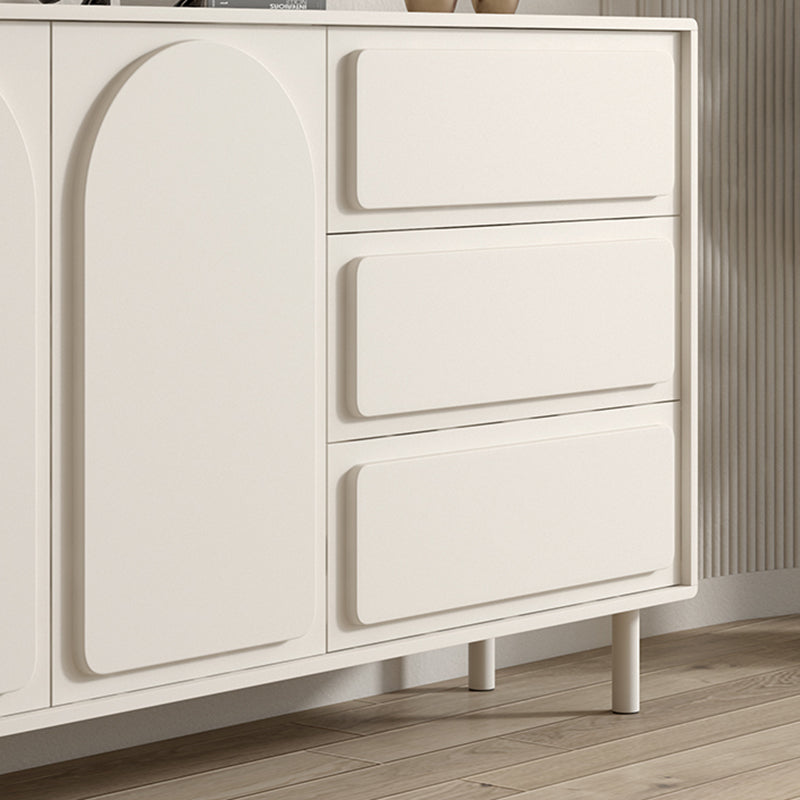37.4"Tall White Wooden Cabinet , 3- Drawer Rectangle Accent Cabinet