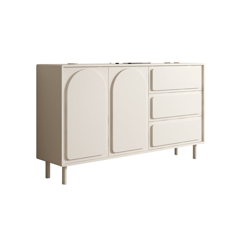 37.4"Tall White Wooden Cabinet , 3- Drawer Rectangle Accent Cabinet